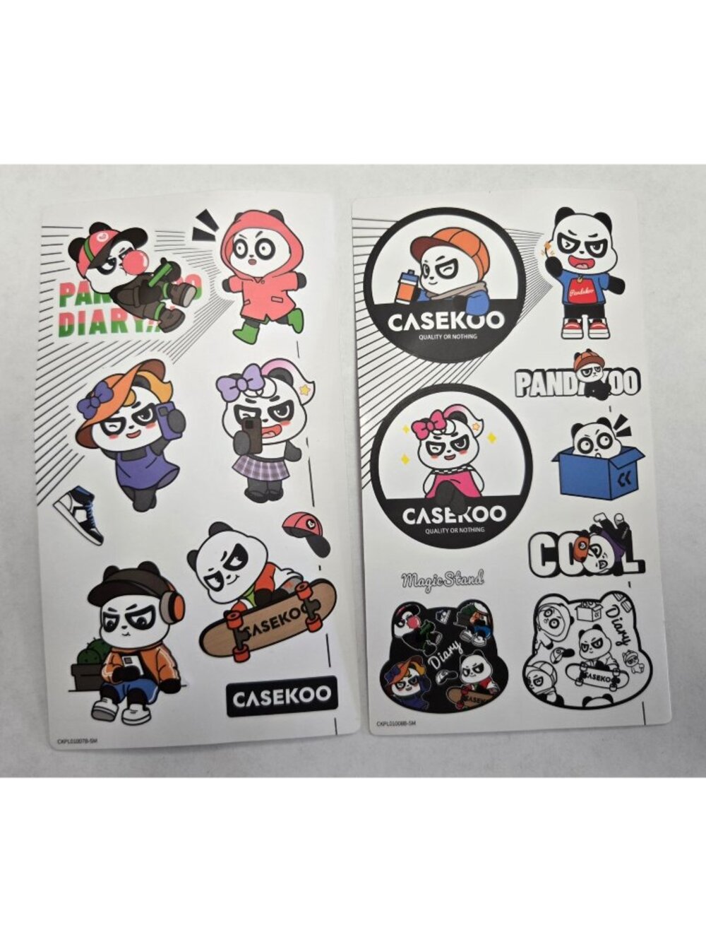 Casekoo Panda Sticker Sheets 2 Pc Lot Personalize Laptops Lockers Phone Case